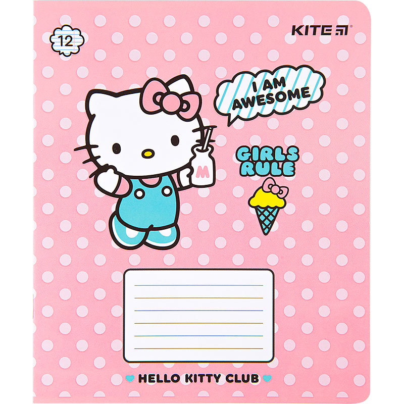 Зошит шкільний Kite Hello Kitty HK22-234, 12 аркушів, лінія