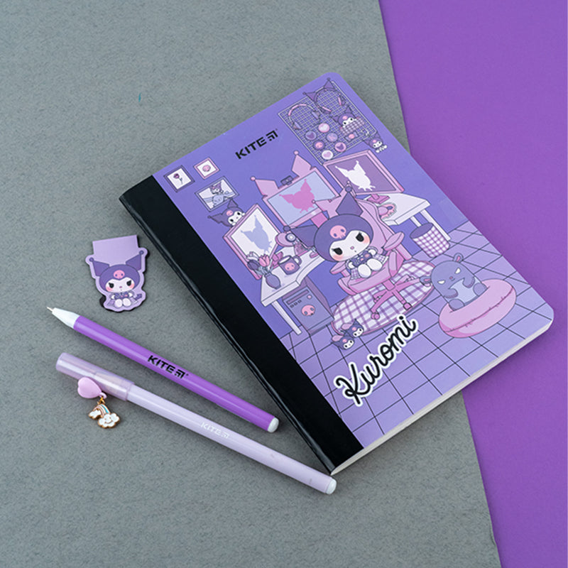Блокнот з магнітною закладкою Kite Kuromi HK24-192, А5, 60 аркушів, клітинка