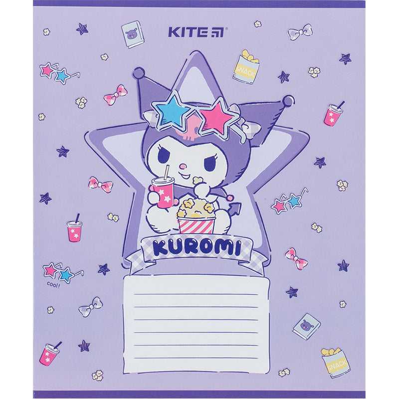 Зошит шкільний Kite Kuromi HK24-235-2, 12 аркушів, коса лінія