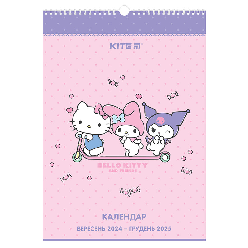 Календар-планер настінний Kite Kuromi HK24-440 на 2024-2025 р.
