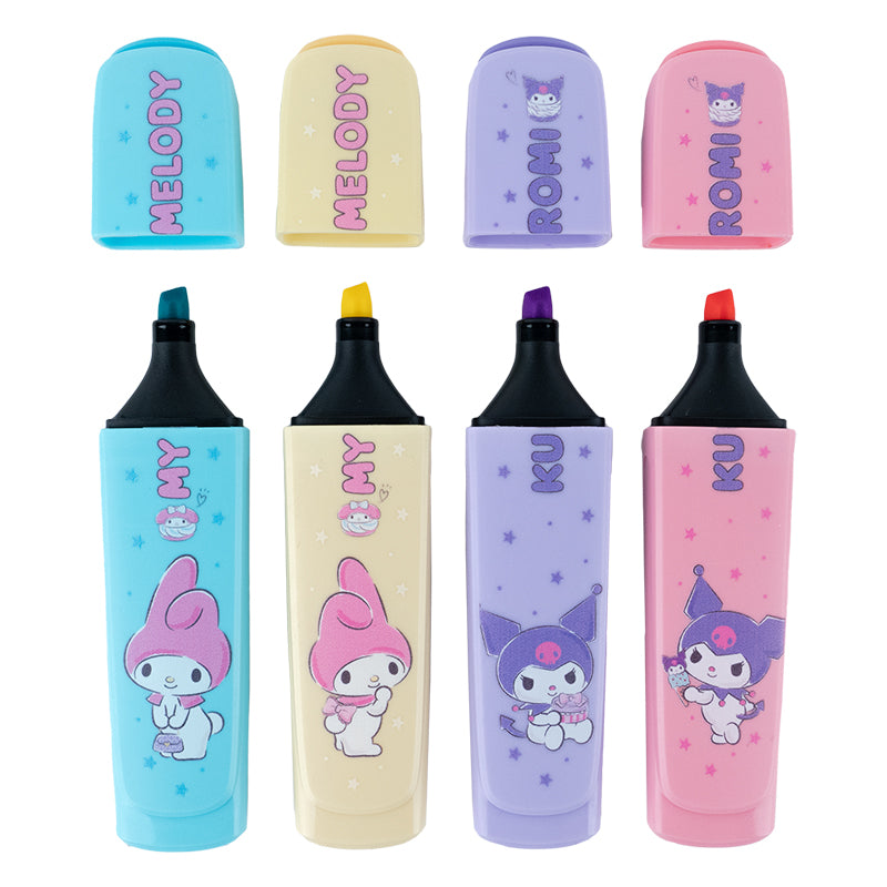 Маркер Highlighter Kite Kuromi HK24-444, набор из 4-х цветов