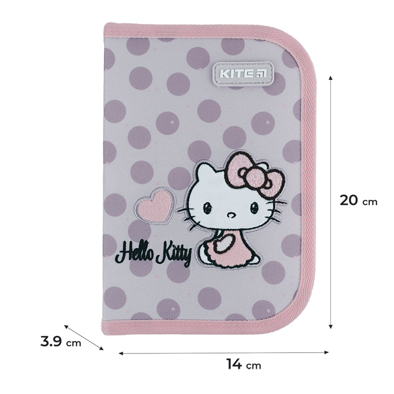 Пенал без наповнення Kite Hello Kitty HK24-622, 1 відділення, 2 відвороти