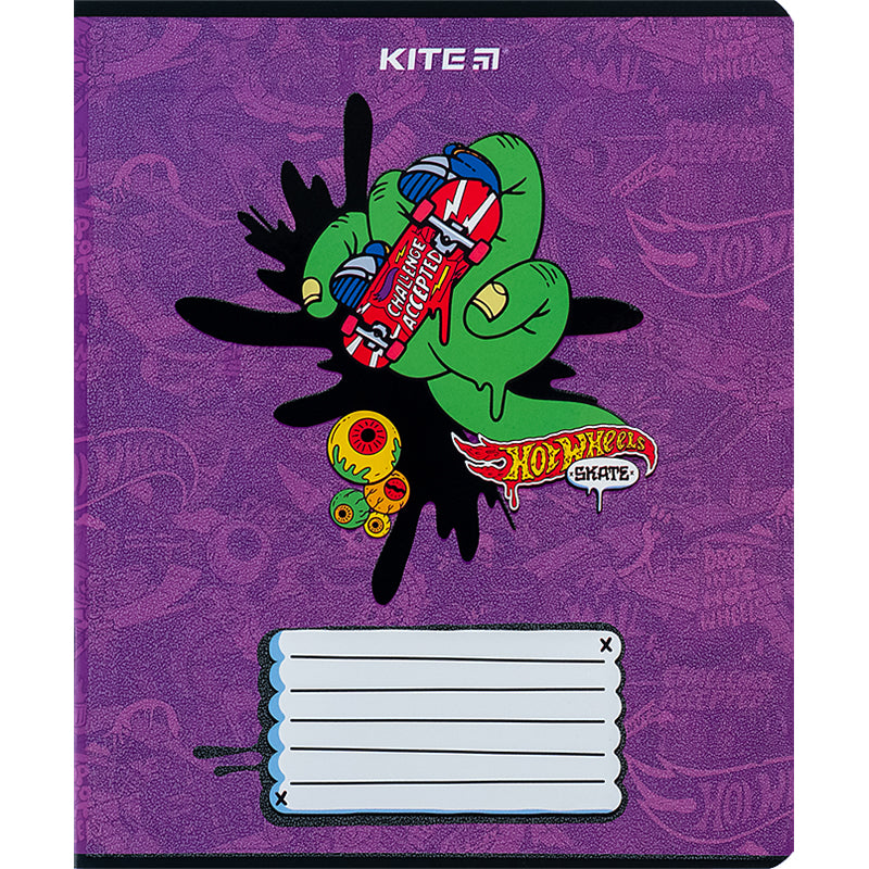 Зошит шкільний Kite Hot Wheels HW24-236, 18 аркушів, клітинка