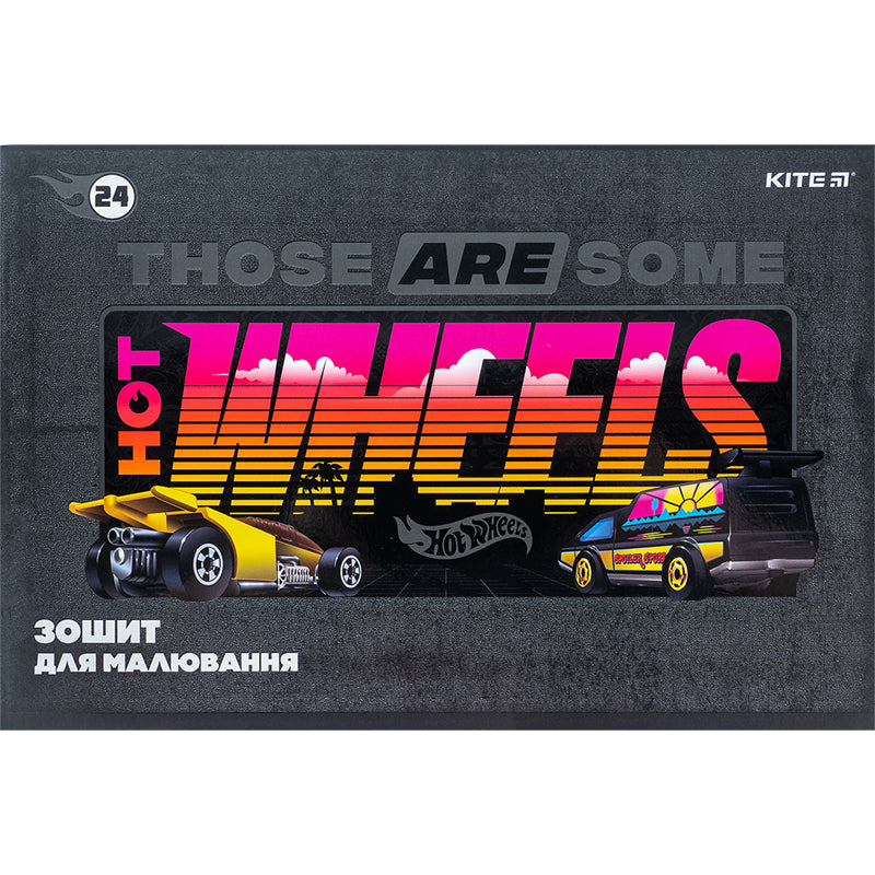 Зошит для малювання Kite Hot Wheels HW24-242, 24 аркуша