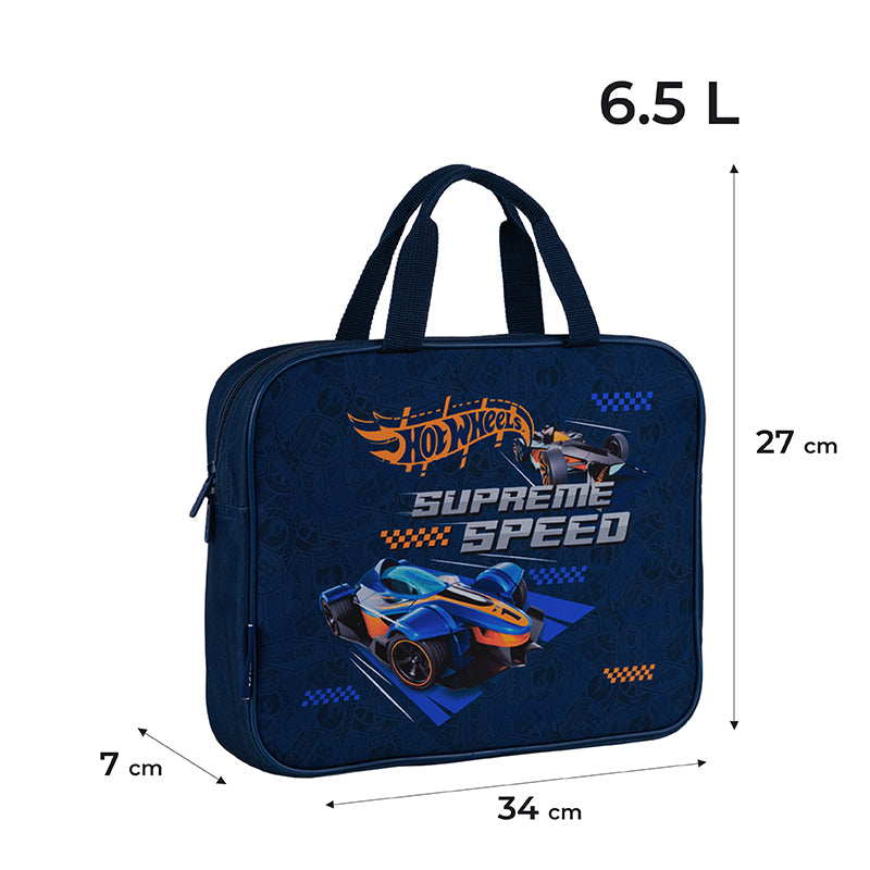 Школьная текстильная сумка Kite Hot Wheels HW24-589, 1 отделение, A4