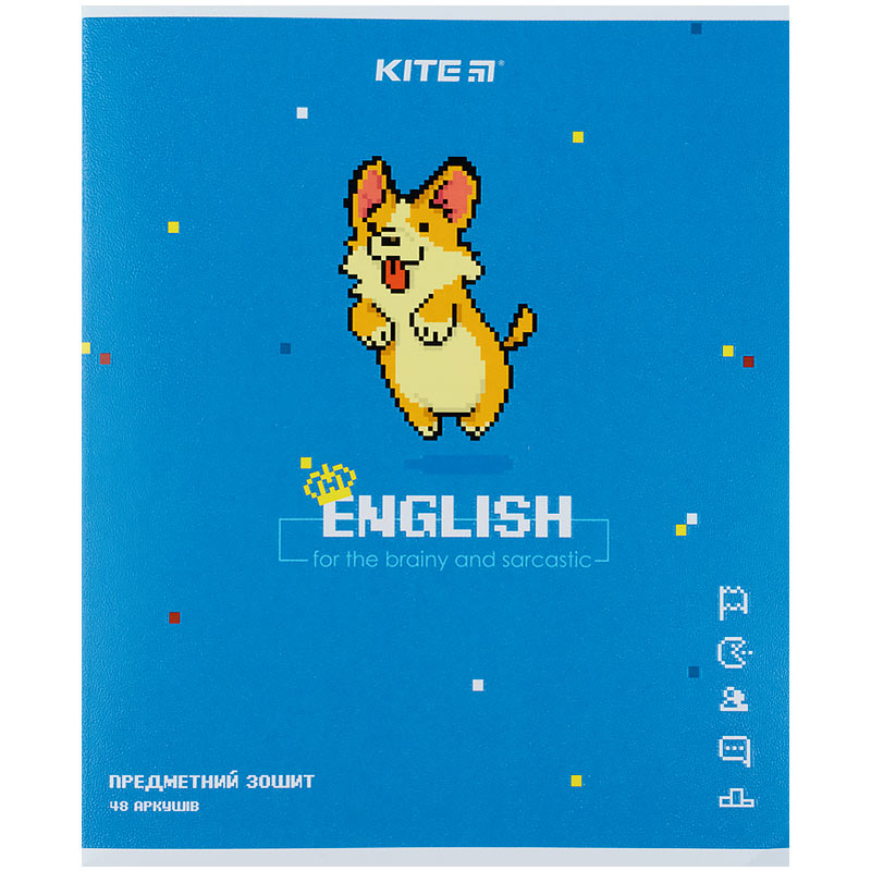 Зошит предметний Kite Pixel K21-240-10, 48 аркушів, лінія, англійська мова