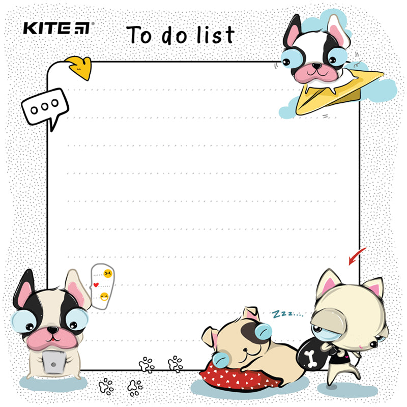 Планер настенный To do list Kite Funny dogs K22-472-3, А5