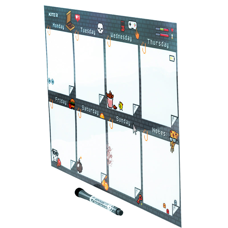 Планер настенный на неделю Kite Pixel K22-473-1, А3