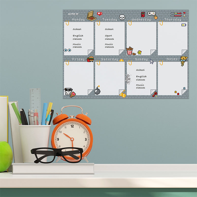 Планер настенный на неделю Kite Pixel K22-473-1, А3