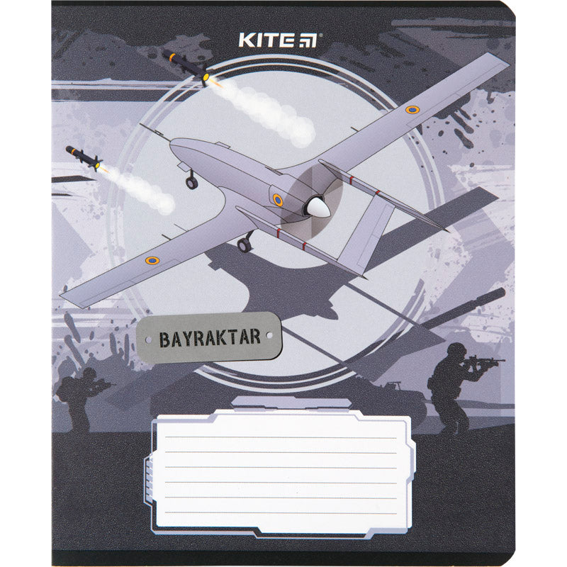 Зошит шкільний Kite Мілітарі K23-236-1, 18 аркушів, клітинка