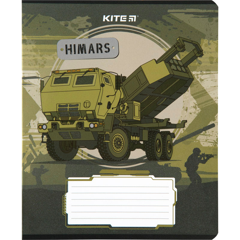 Зошит шкільний Kite Мілітарі K23-236-1, 18 аркушів, клітинка