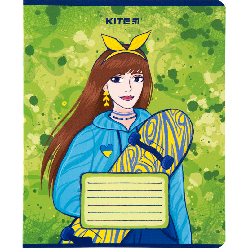 Тетрадь школьная Kite Украинки K23-236-2, 18 листов, клетка