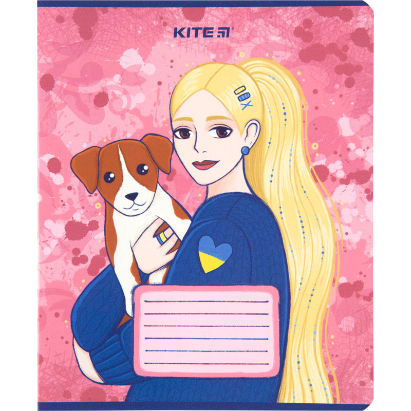 Тетрадь школьная Kite Украинки K23-236-2, 18 листов, клетка