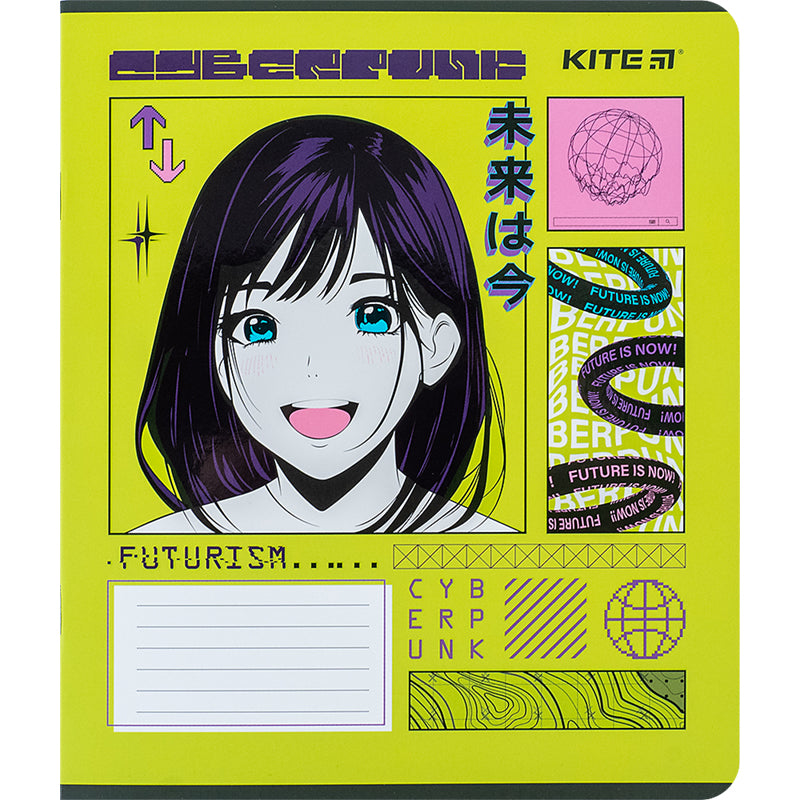 Зошит шкільний Kite Anime K24-232-1, 12 аркушів, клітинка