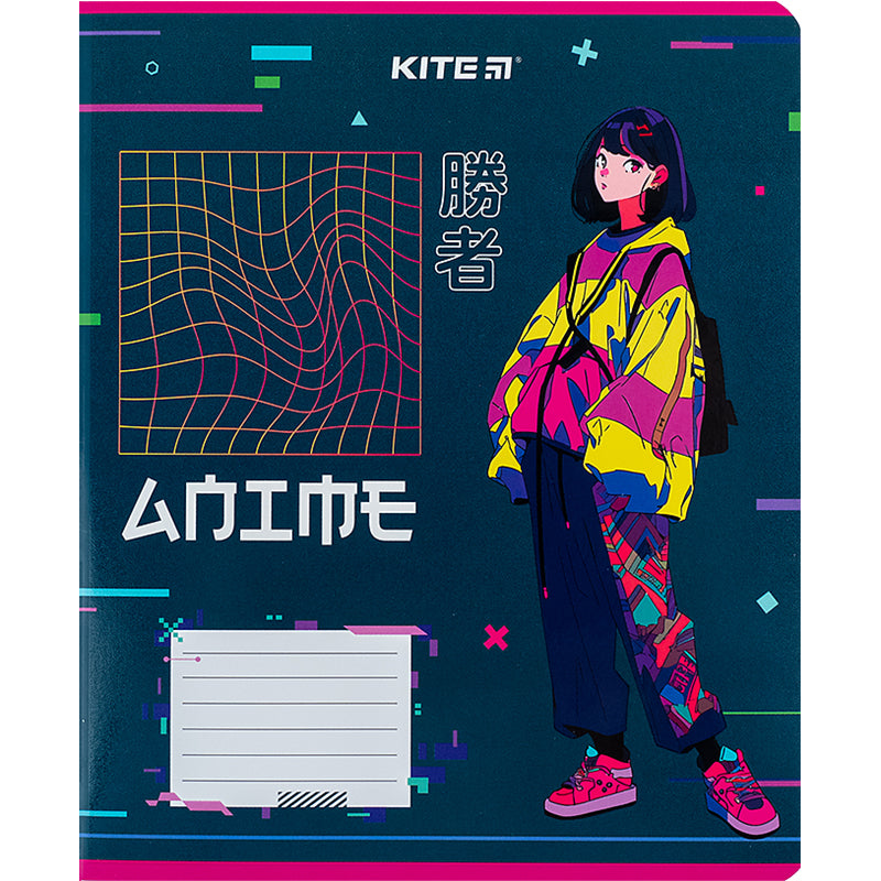Зошит шкільний Kite Anime K24-234-1, 12 аркушів, лінія