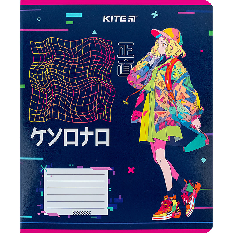 Зошит шкільний Kite Anime K24-234-1, 12 аркушів, лінія