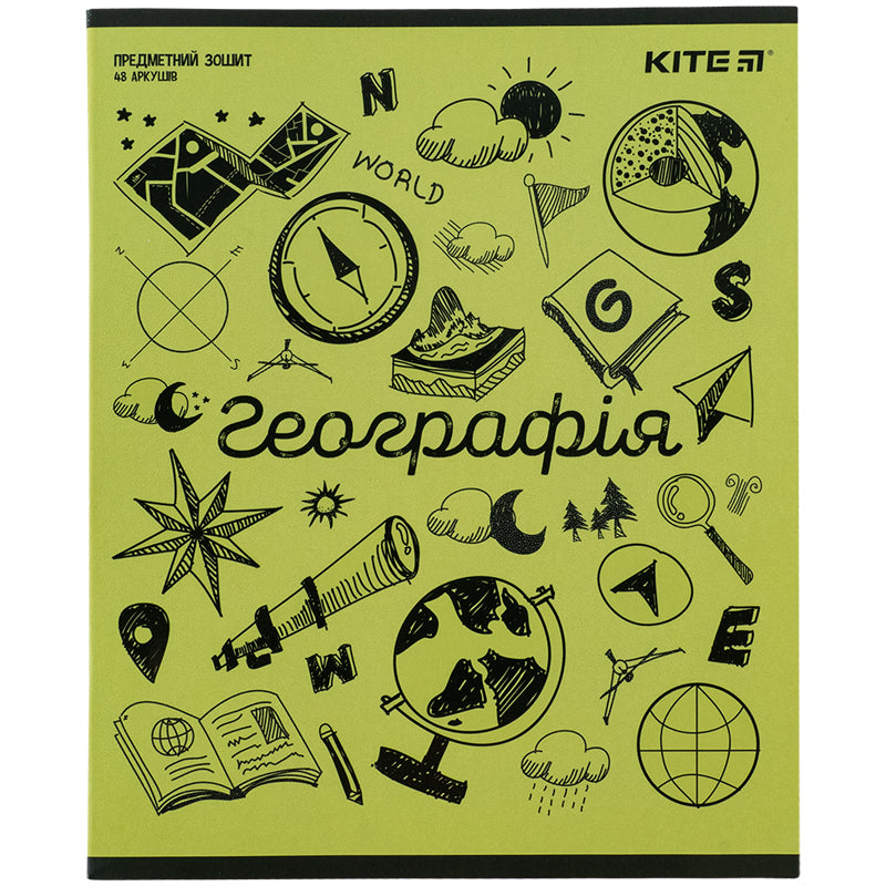 Зошит предметний Kite Sketch K24-240-21, 48 аркушів, клітинка, географія