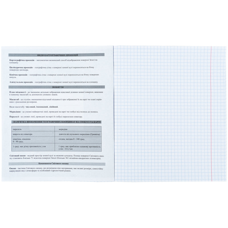 Зошит предметний Kite Sketch K24-240-21, 48 аркушів, клітинка, географія