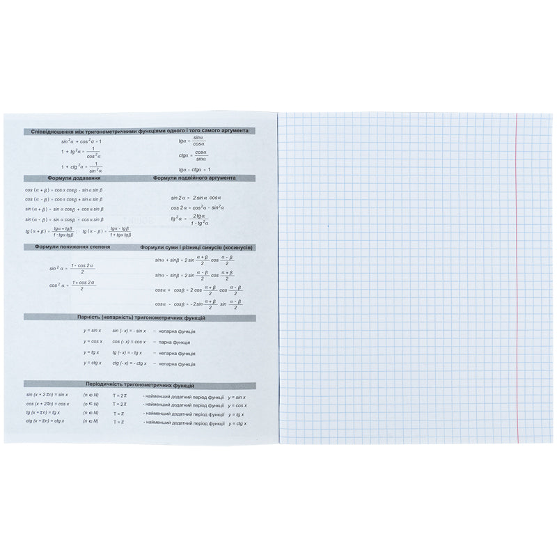 Зошит предметний Kite Letters K24-240-8 , 48 аркушів, клітинка, алгебра