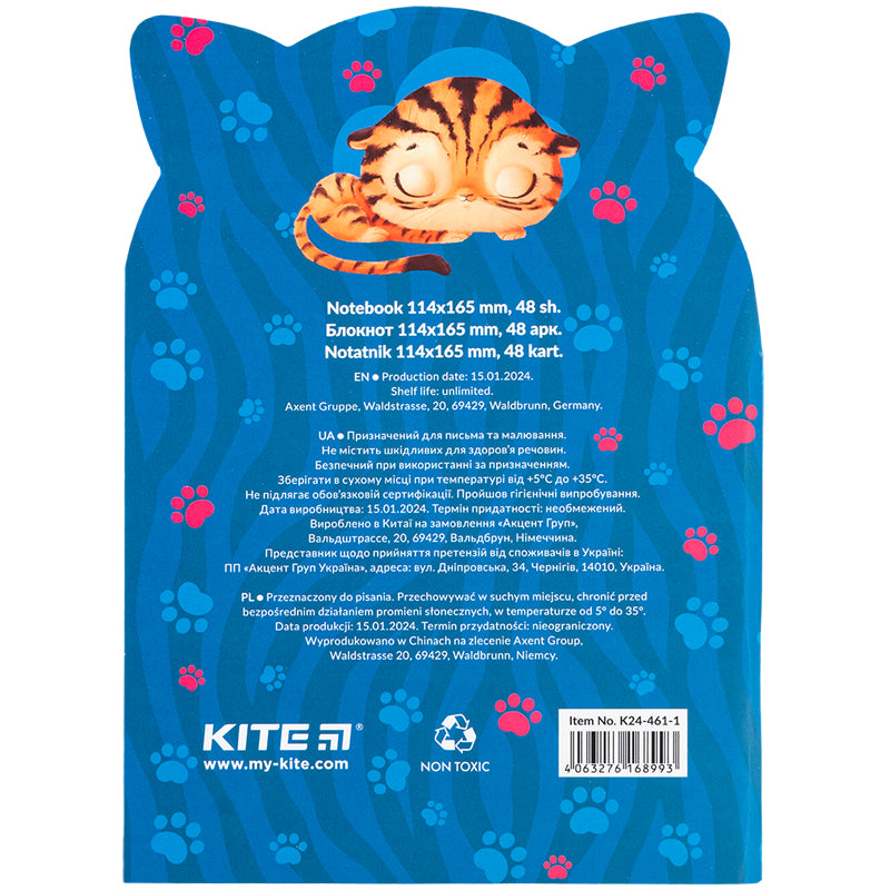 Блокнот Kite Roar cat K24-461-1, 48 аркушів, клітинка