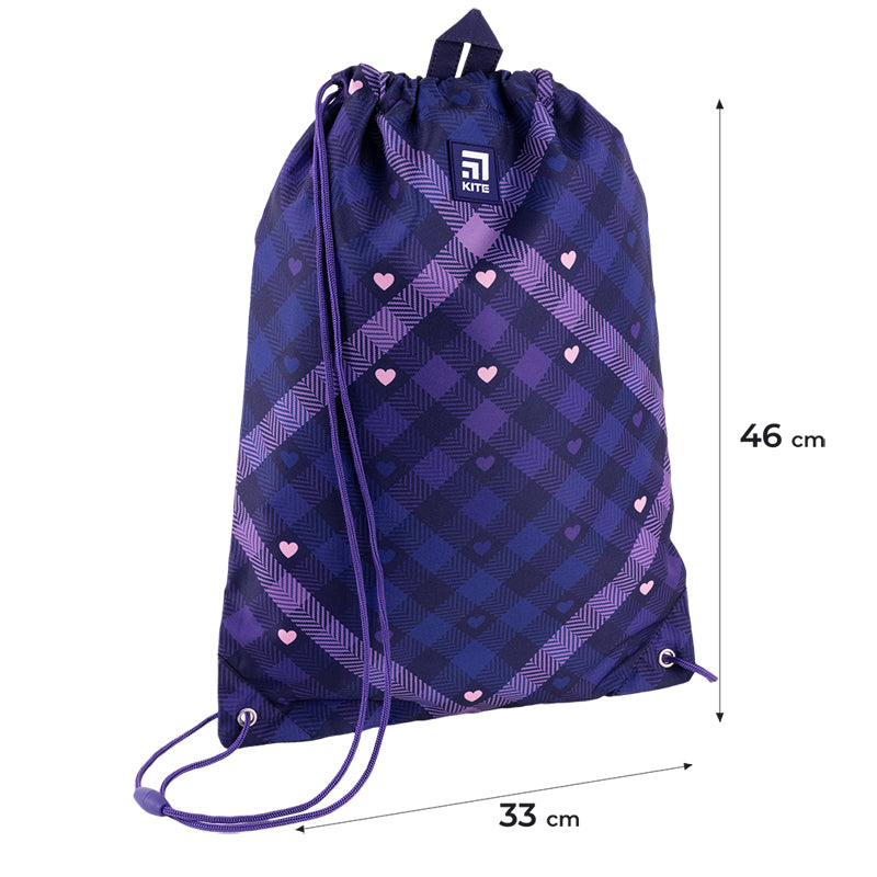 Сумка для обуви Kite Check and Hearts K24-600M-1
