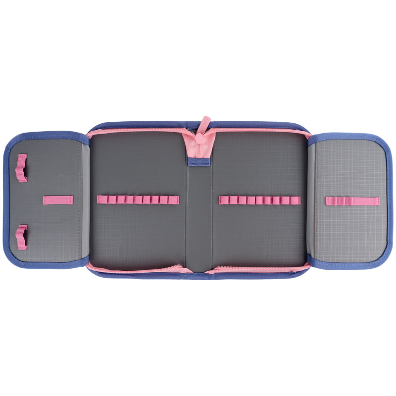 Пенал без наповнення Kite Purple Chequer K24-622-3, 1 відділення, 2 відвороти