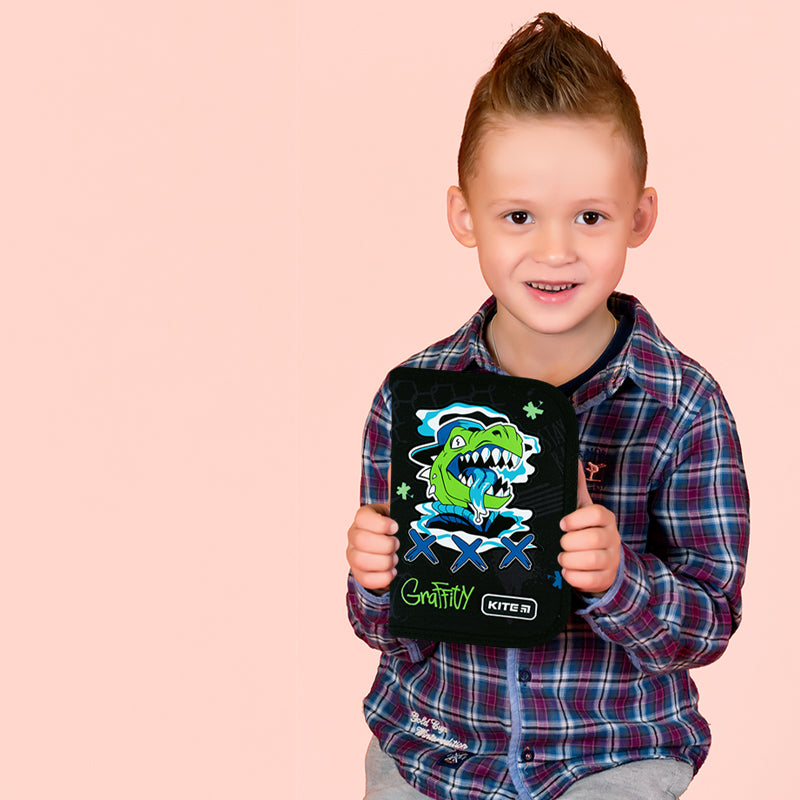 Пенал без наполнения Kite Roar K24-622-4, 1 отделение, 2 отворота