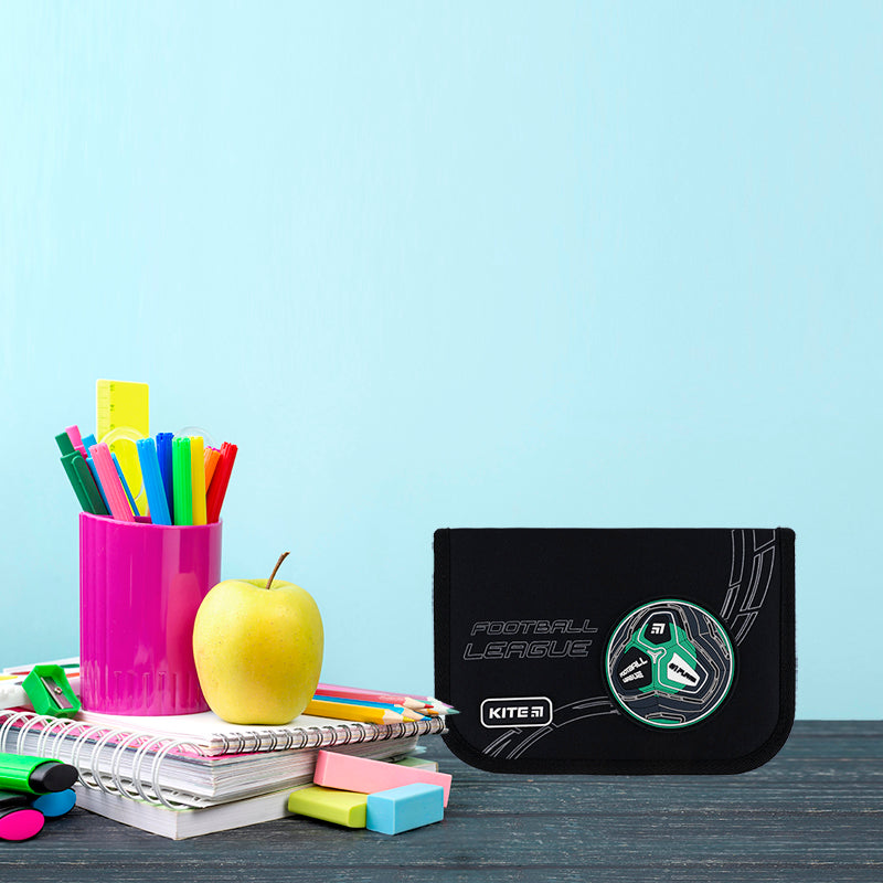 Пенал без наполнения Kite Football K24-622-6, 1 отделение, 2 отворота
