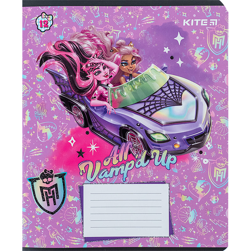 Зошит шкільний Kite Monster High MH24-232, 12 аркушів, клітинка