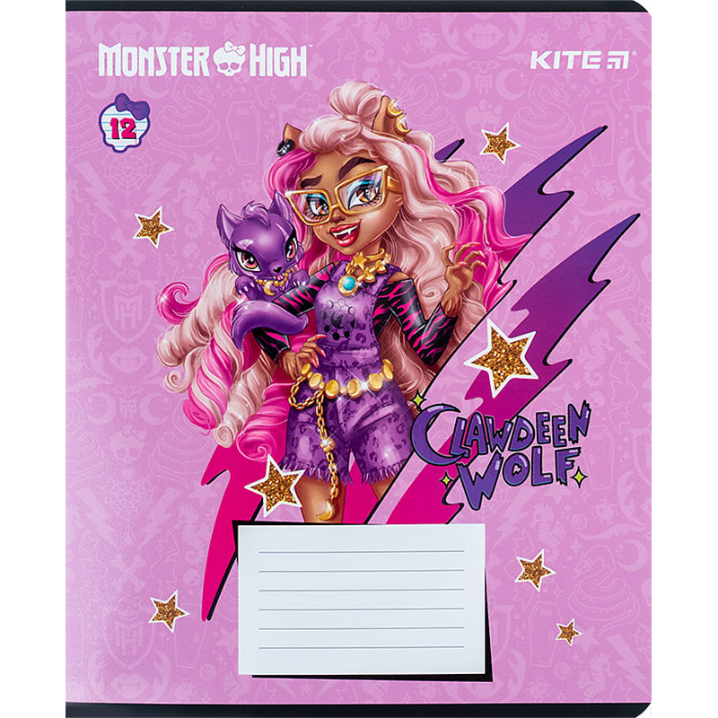 Зошит шкільний Kite Monster High MH24-234, 12 аркушів, лінія