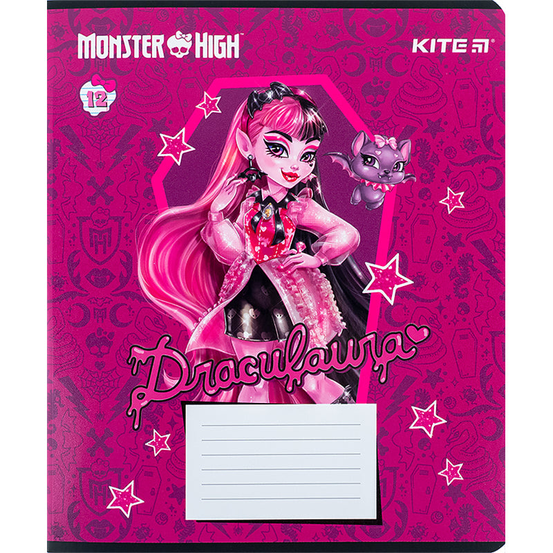 Зошит шкільний Kite Monster High MH24-234, 12 аркушів, лінія