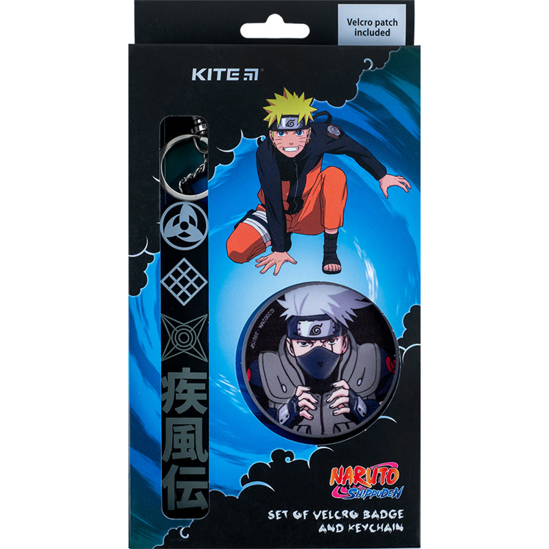 Набор бейдж на липучке и подвеска Kite Naruto NR24-3010-1, 2 шт.