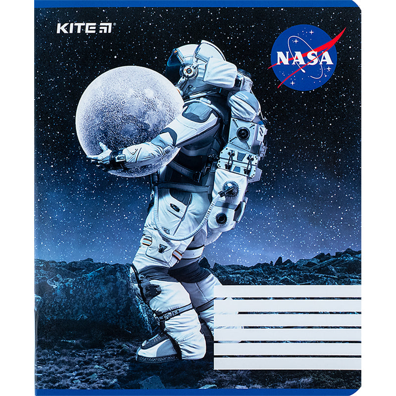 Тетрадь школьная Kite NASA NS24-236, 18 листов, клетка