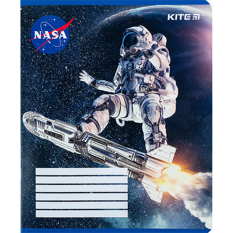 Тетрадь школьная Kite NASA NS24-236, 18 листов, клетка