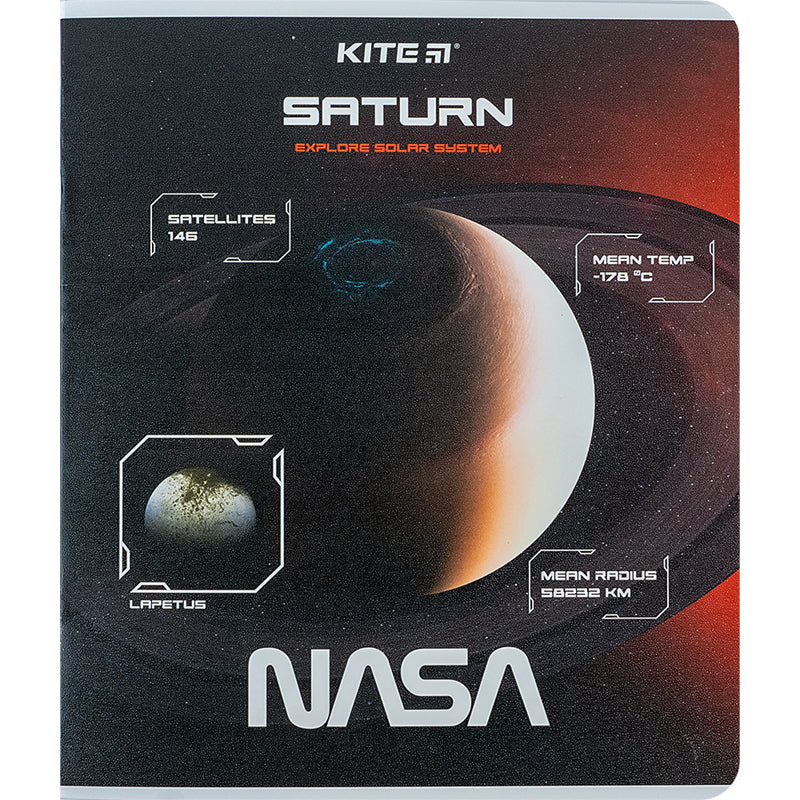 Зошит шкільний Kite NASA NS24-238, 24 аркуша, клітинка