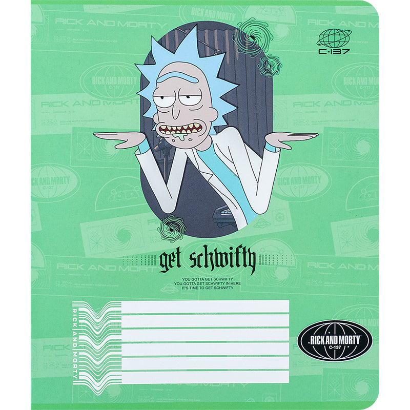 Зошит шкільний Kite Rick and Morty RM24-236, 18 аркушів, клітинка
