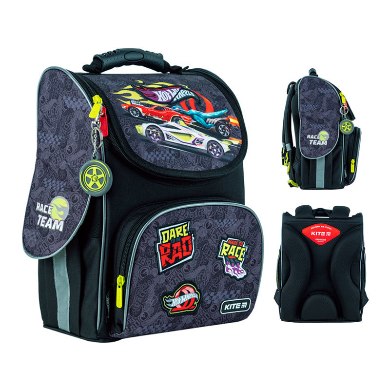 Шкільний набір Kite Hot Wheels SET_HW24-501S (рюкзак, пенал, сумка)