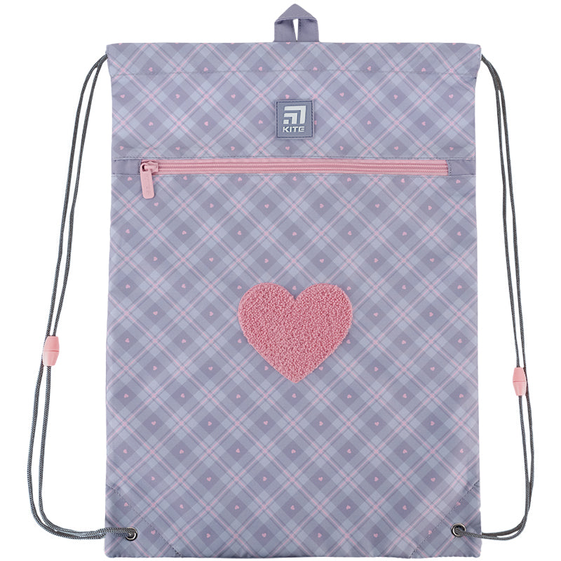 Школьный набор Kite Fluffy Heart SET_K24-724S-1 (рюкзак, пенал, сумка)
