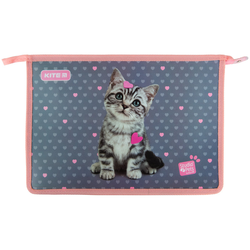 Папка на блискавці Kite Studio Pets SP23-428, A4+