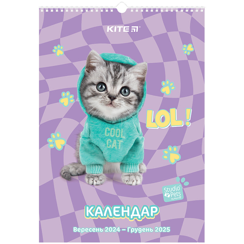 Календар-планер настінний Kite Studio Pets SP24-440 на 2024-2025 р.