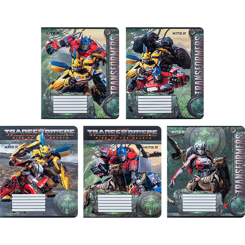 Тетрадь школьная Kite Transformers TF24-232, 12 листов, клетка