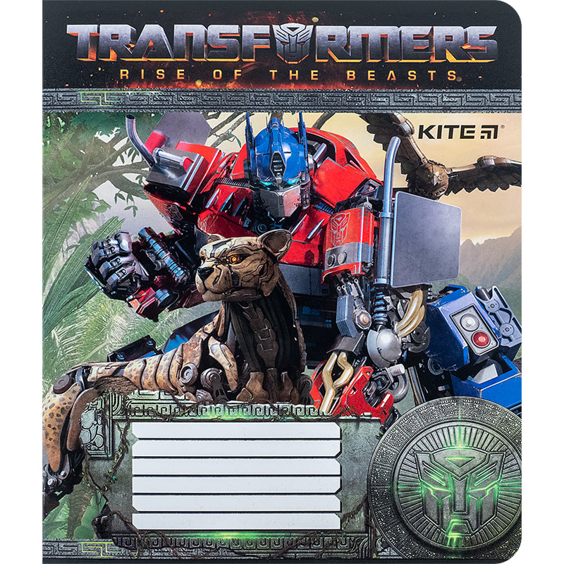 Тетрадь школьная Kite Transformers TF24-232, 12 листов, клетка