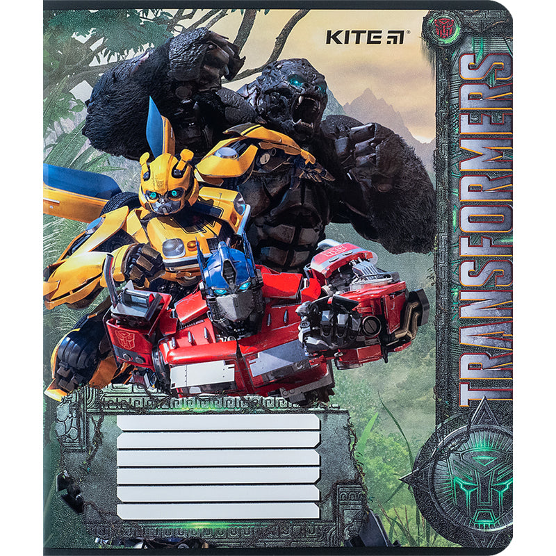 Тетрадь школьная Kite Transformers TF24-232, 12 листов, клетка