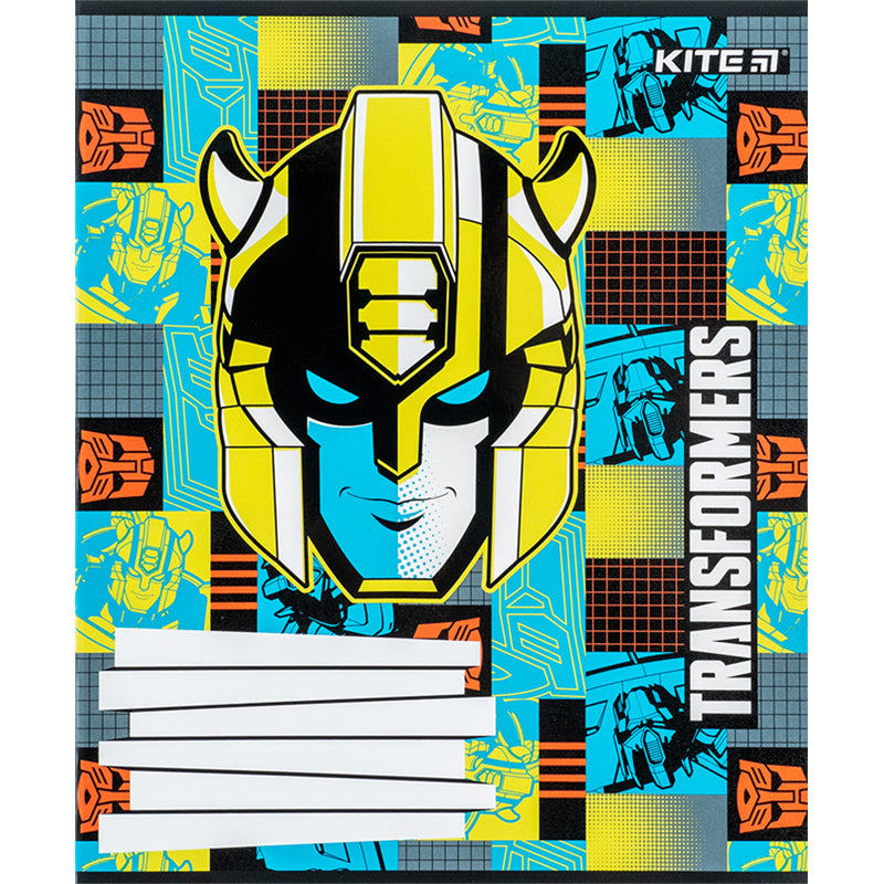 Тетрадь школьная Kite Transformers TF24-235, 12 листов, в косую линию