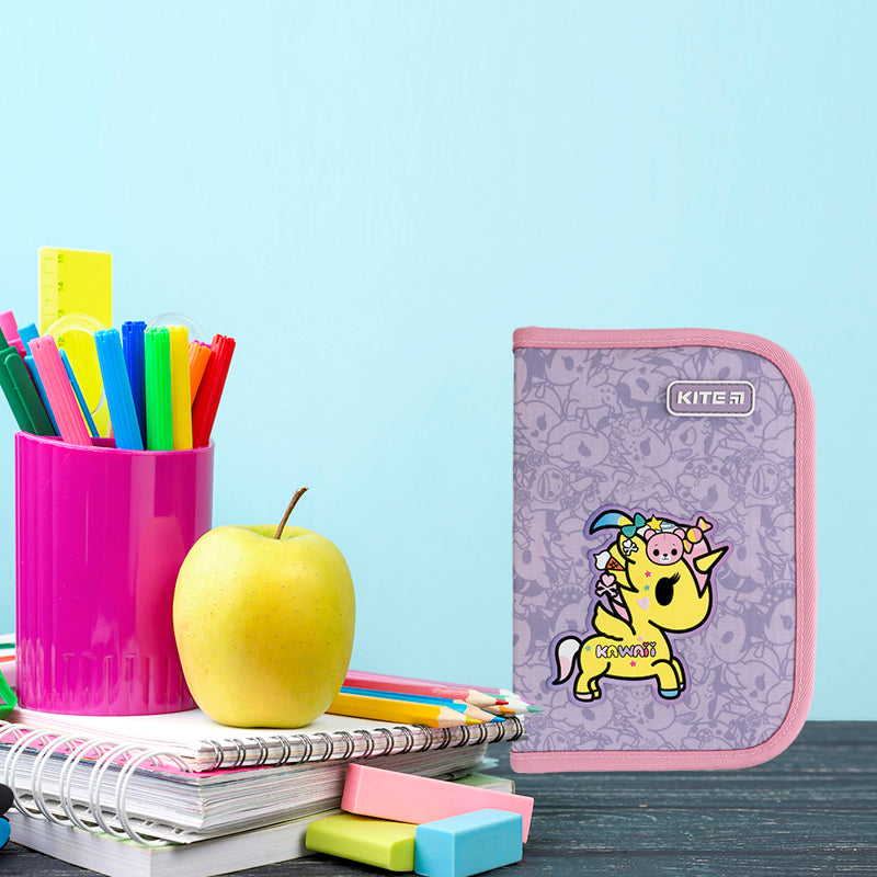 Пенал с наполнением Kite tokidoki TK24-622H, 1 отделение, 2 отворота