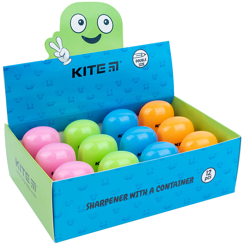 Точилка з контейнером Kite Emotions K21-367, асорті