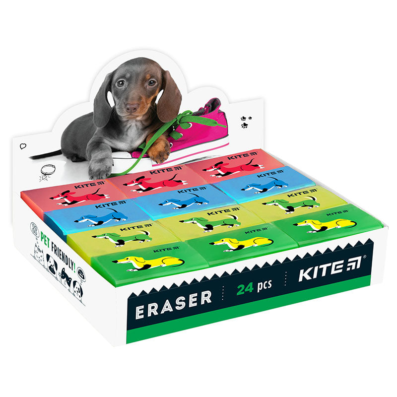 Ластик цветной Kite Dogs K22-026, ассорти