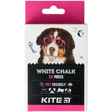 Белый мел Kite Dogs K22-079-12, 12 шт, круглая