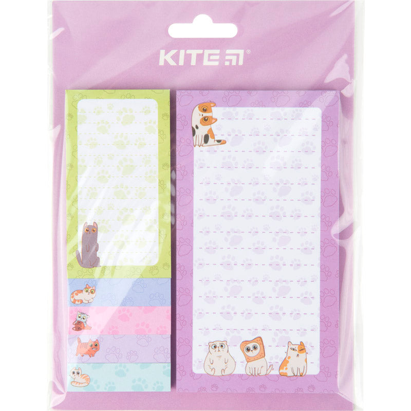 Блок паперу з клейким шаром Kite Bread cat K22-299-1, набір