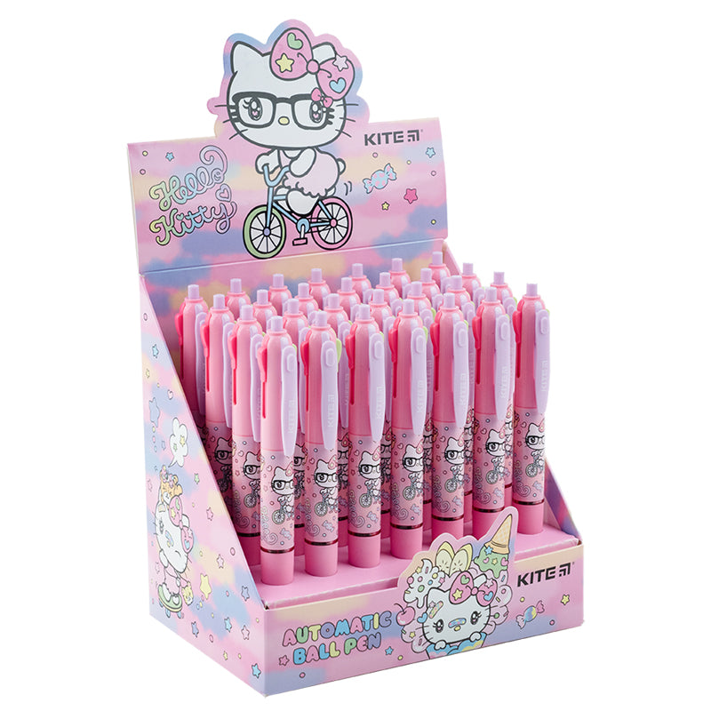 Ручка кулькова автоматична Kite Hello Kitty HK23-067, 4 кольори
